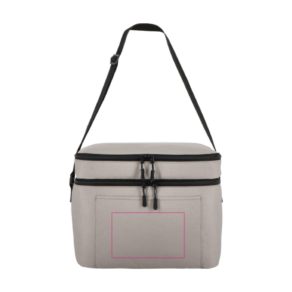 R-PET 600D Kühlbeutel mit zwei Fächern 30 x 20 x 24 cm 12 l: im vorderen Fach