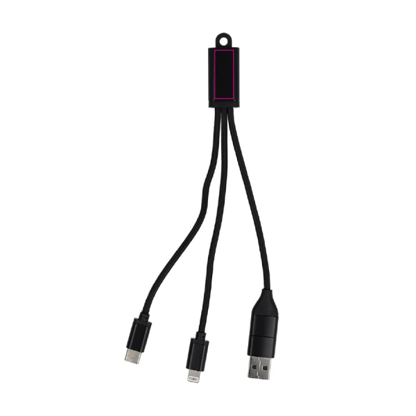 2-in-1 Charging Cable USB-A/C to USB-C & Lightning Aluminium: side 1