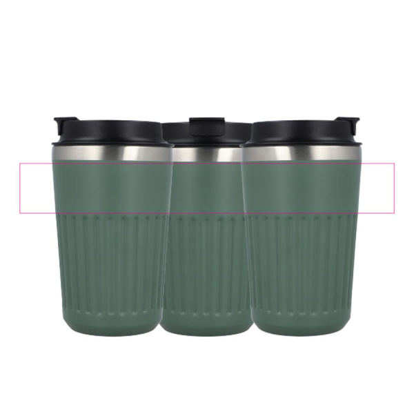 Pārstrādāta nerūsējošā tērauda termosa kafija līdzņemšanai 400 ml: visā augšā