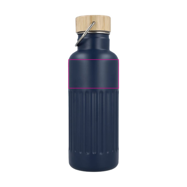 Recycled Stainless steel Thermo bottle 500 ml: side 1 top