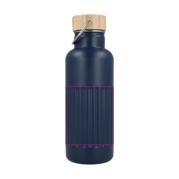 Recycled Stainless steel Thermo bottle 500 ml: side 1 bottom