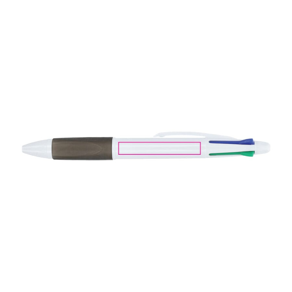 4 Colour pen with grip: 90° from the clip