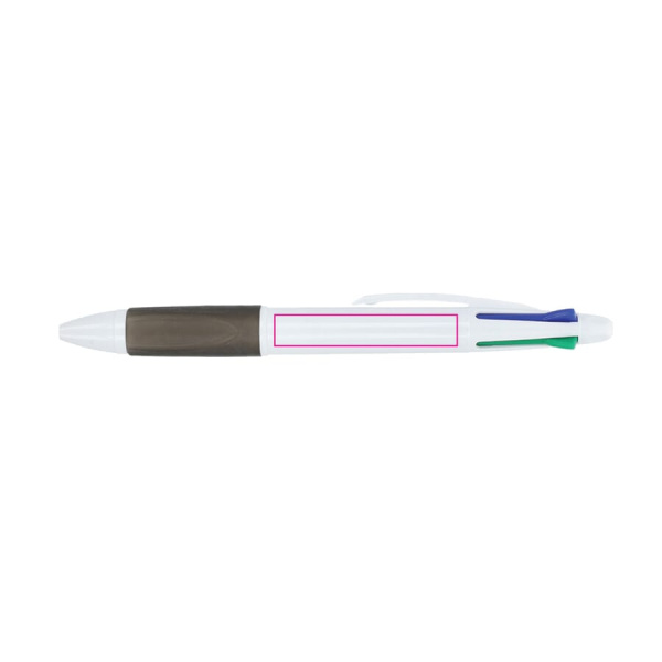 4 Colour pen with grip: 90° from the clip