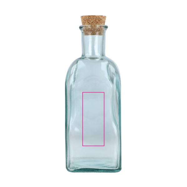 InSideOut Square Recycelte Glaswasserflasche ReuuZ mit Korkverschluss 500 ml: Seite 1