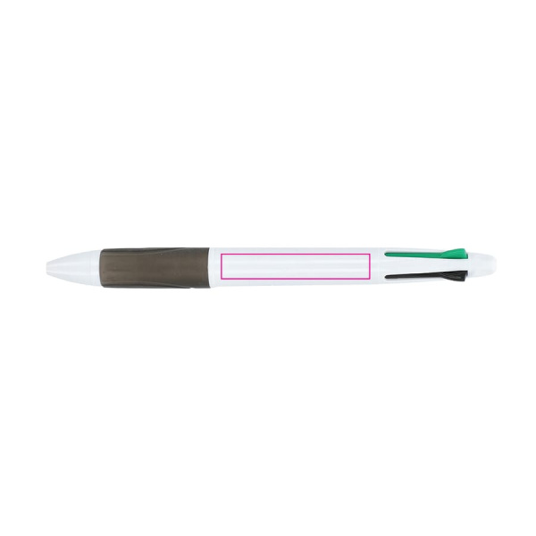 4 Colour pen with grip: 180° from the clip