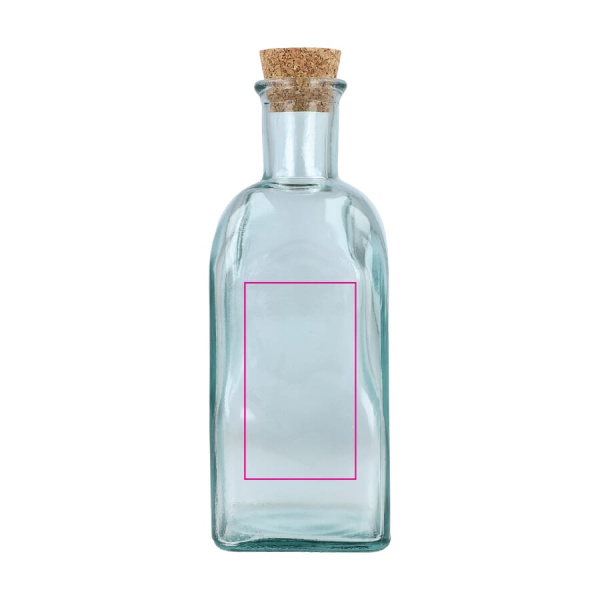 InSideOut Square Recycelte Glaswasserflasche ReuuZ mit Korkverschluss 500 ml: Seite 1
