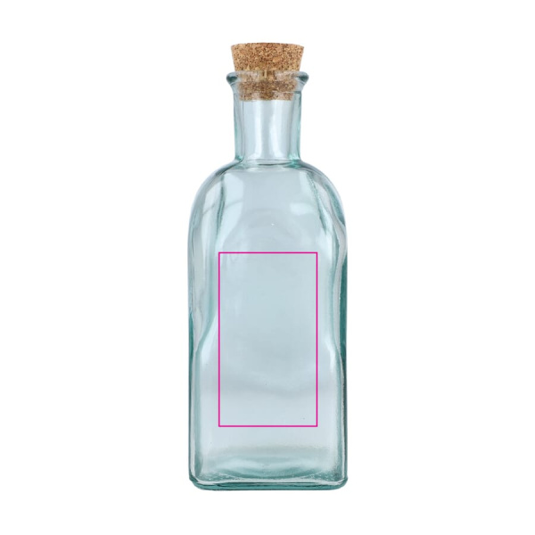 InSideOut Square Recycelte Glaswasserflasche ReuuZ mit Korkverschluss 500 ml: Seite 2