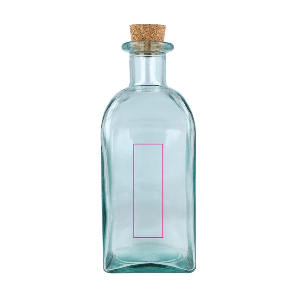 InSideOut Square Recycelte Glaswasserflasche ReuuZ mit Korkverschluss 1 l: Seite 2