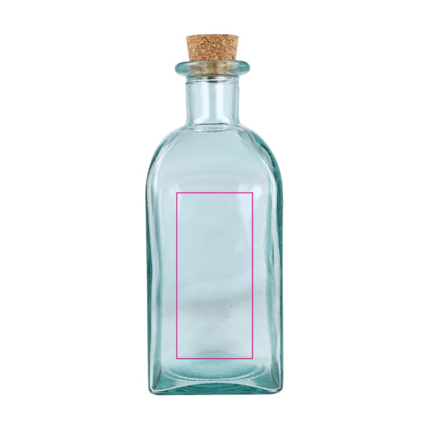 InSideOut Square Recycelte Glaswasserflasche ReuuZ mit Korkverschluss 1 l: Seite 1