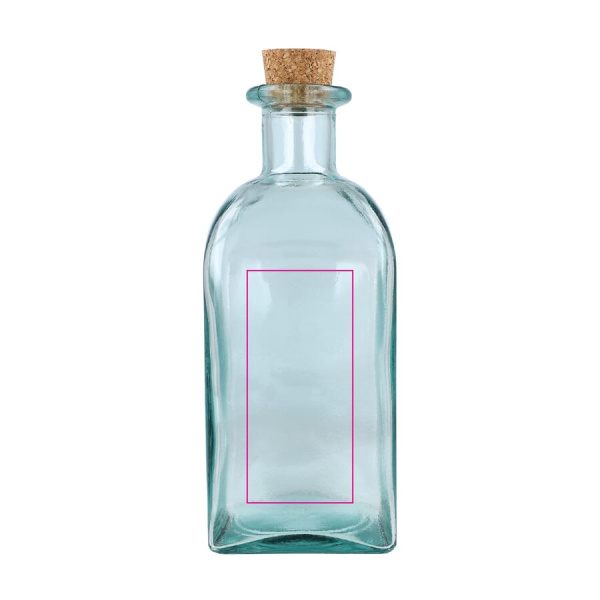 InSideOut Square Recycelte Glaswasserflasche ReuuZ mit Korkverschluss 1 l: Seite 2