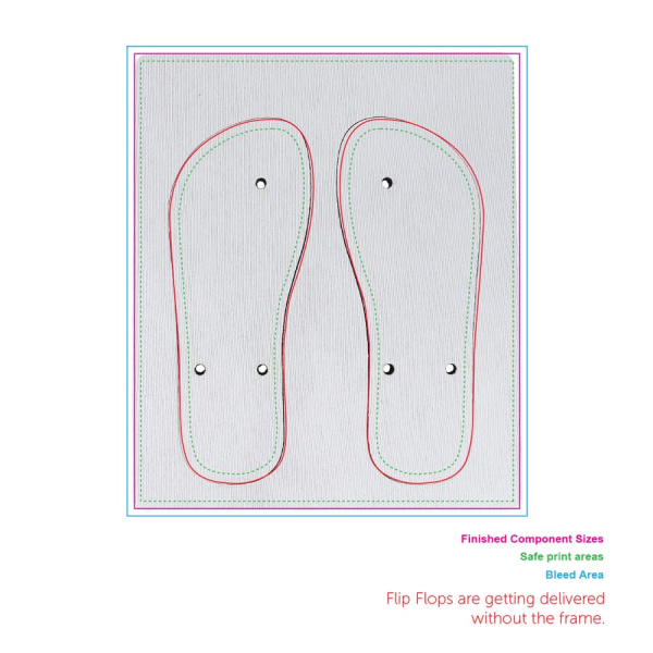 Flip Flops size S 35/38 sublimation: side 1