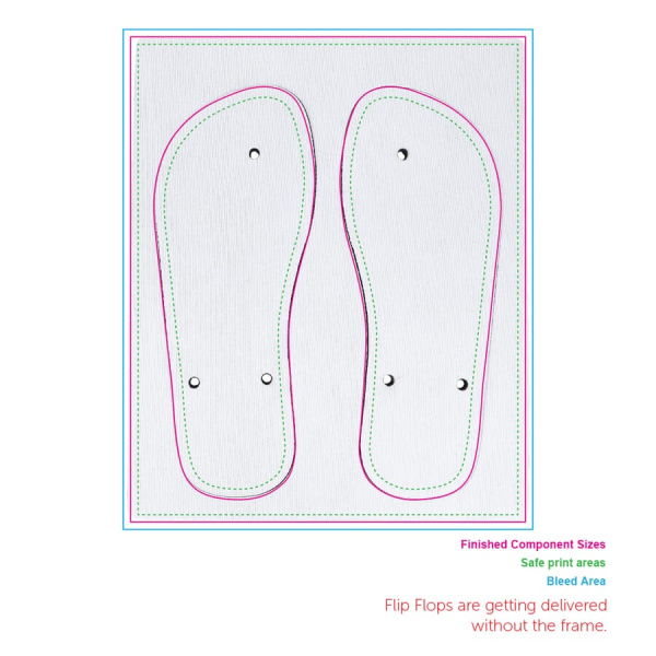 Flip Flops size L 39/42 sublimation: side 1