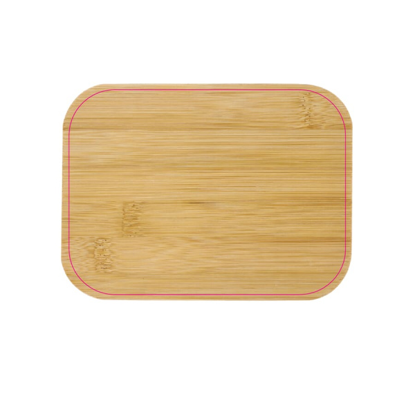 Stainless Steel Lunchbox bamboo lid: lid on the lid