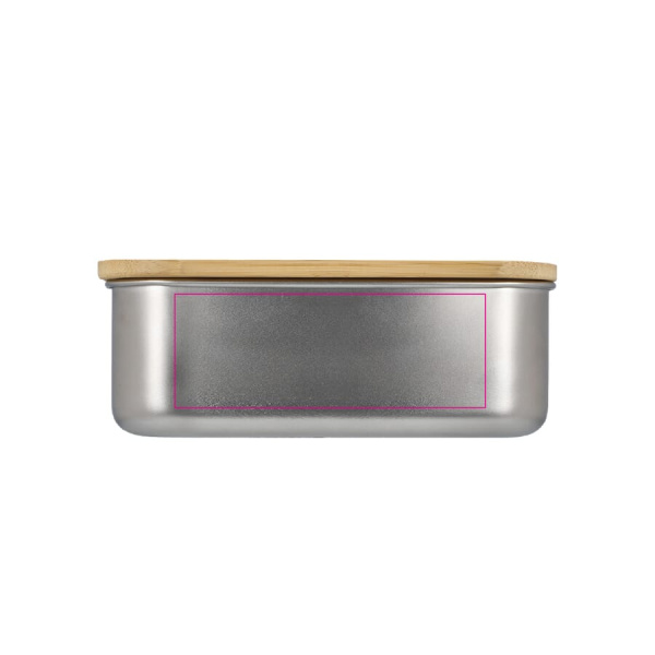 Stainless Steel Lunchbox bamboo lid: Back side