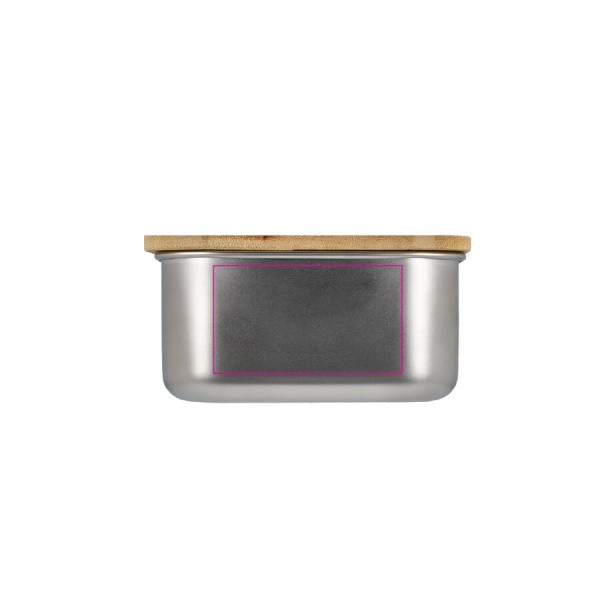 Stainless Steel Lunchbox bamboo lid: Right side