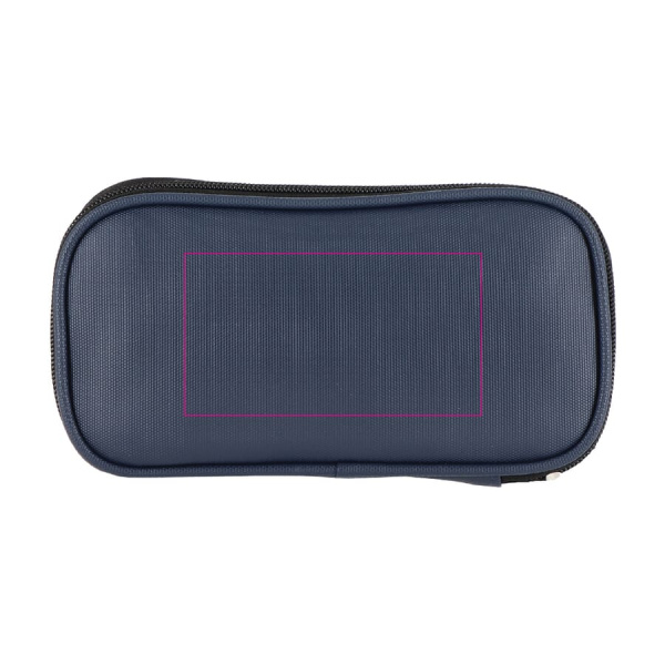 rPET PU coated 210D Kyra organizer bag 20 x 11.5 x 2 cm: side 1