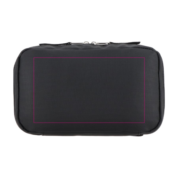 rPET PU Coated 210D Napa Organizer Bag 22 x 13 x 4 cm: side 1