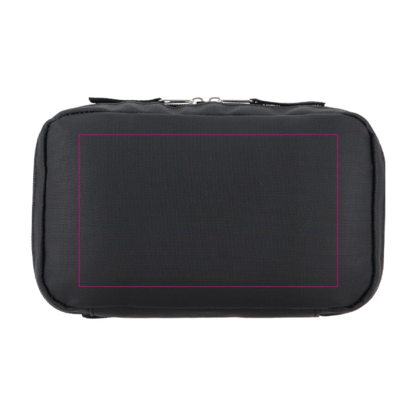 rPET PU Coated 210D Napa Organizer Bag 22 x 13 x 4 cm: side 2