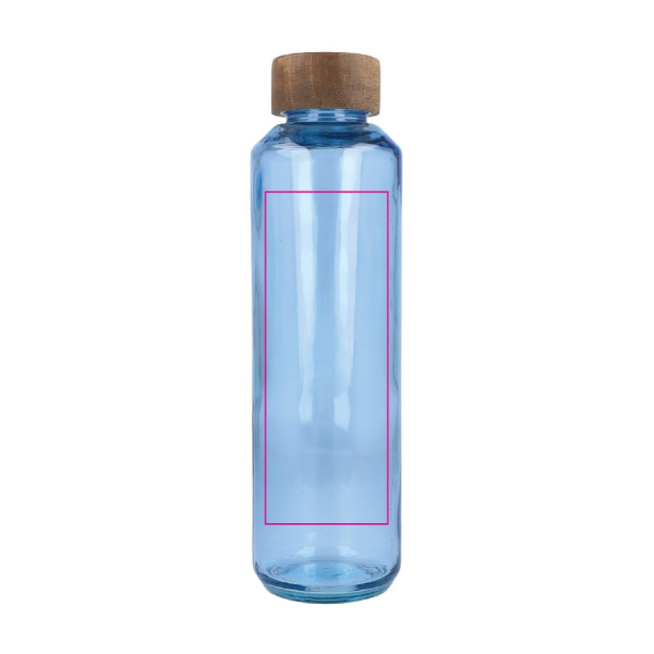 InSideOut Recycelte Glaswasserflasche ReuuZ mit Holzverschluss 650 ml: Seite 1