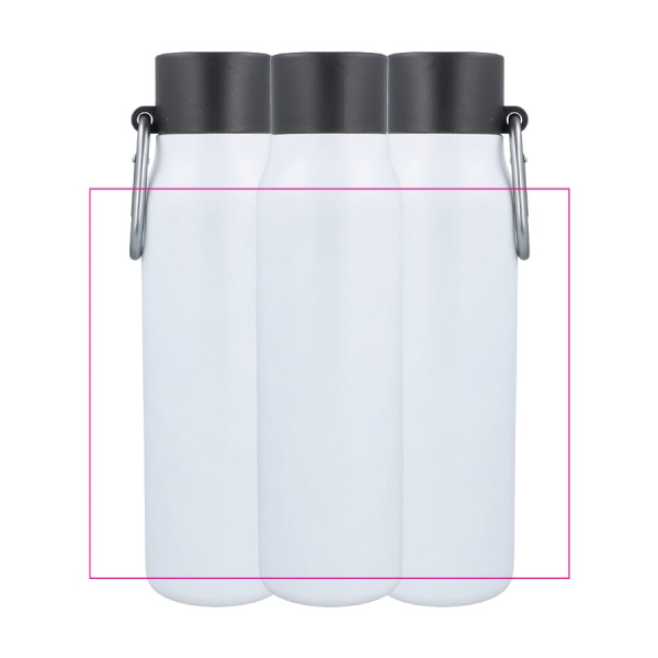 Karabinas su matiniu paviršiumi termo butelis 600 ml: Aplink visą paviršių