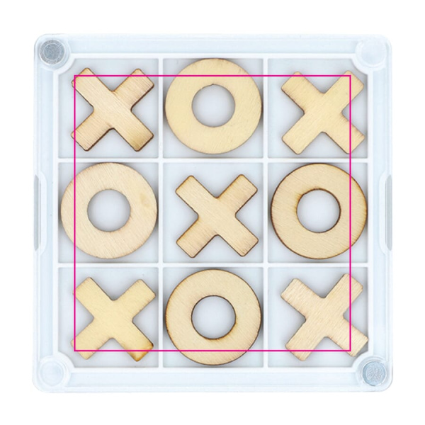Tic-Tac-Toe coaster: top side
