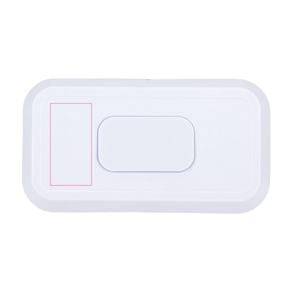 Ice-cube tray with Push-out Button: on the left of the lid