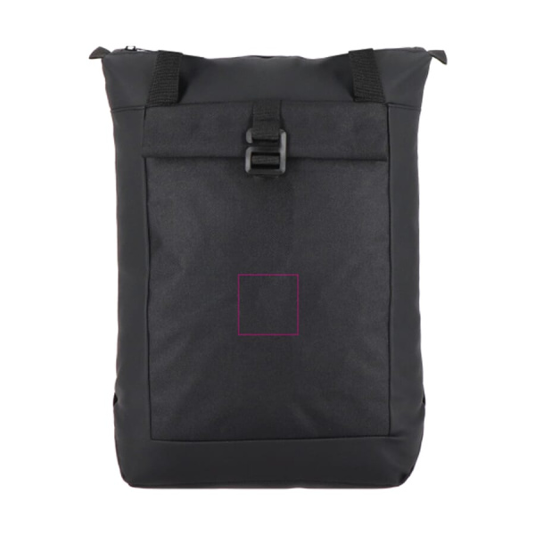 rPET 600D Navi Laptop-Rucksack 36 x 40 x 10 cm: Vorderseite