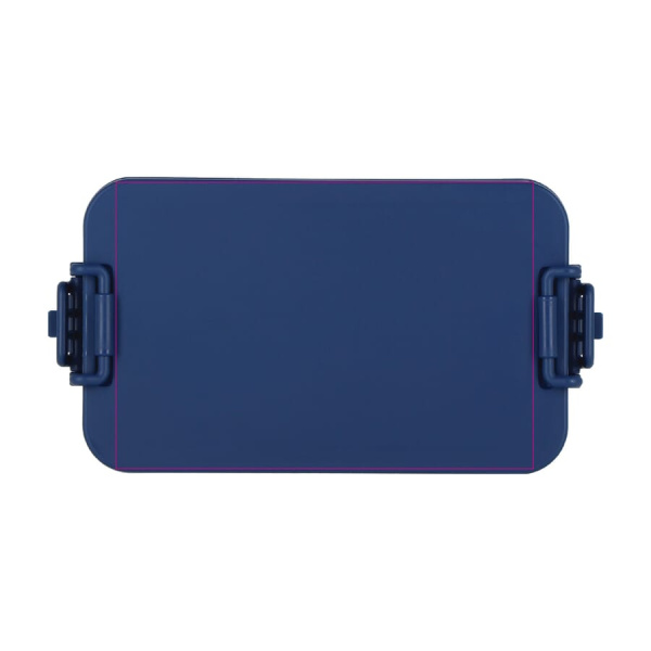 Double layer Lunch Box with Cutlery: lid on the lid