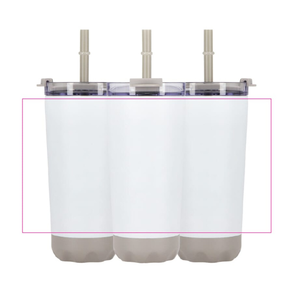 InSideOut Stainless Steel Double-Walled Norden Drink Cup with Straw 600 ml: All around