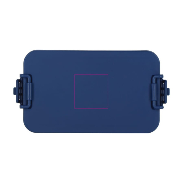 Double layer Lunch Box with Cutlery: lid on the lid