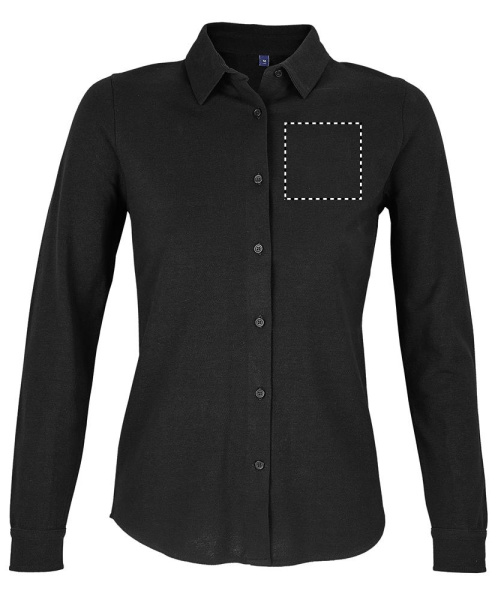 BASILE WOMEN SHIRT: BRUST LINKS