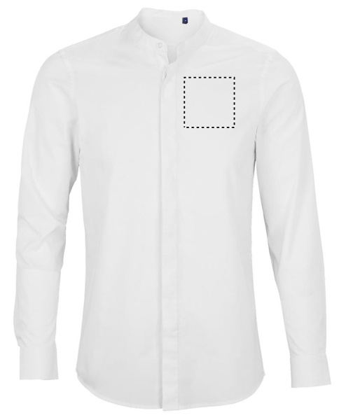 BART MEN MAO COLLAR SHIRT: BRUST LINKS