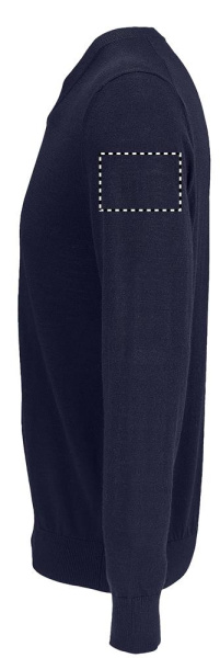 SULLIVAN MEN V-NECK SWEATER: LINKER ARM