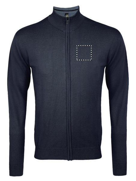 GORDON MEN ZIPPED CARDIGAN: BRUST LINKS