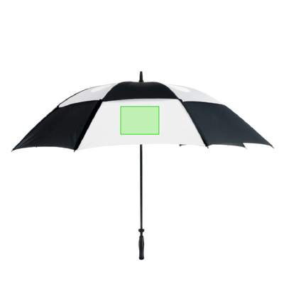 Golfschirm Budyx, Schwarz / weiss: Bereich 1