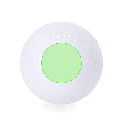 Golfboll Nessa, Vit: Framsidan