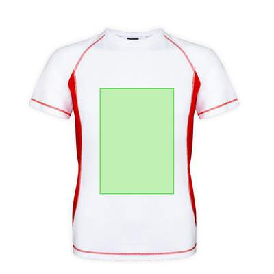 Erwachsenen-T-Shirt Combi, Rot: Bereich 3