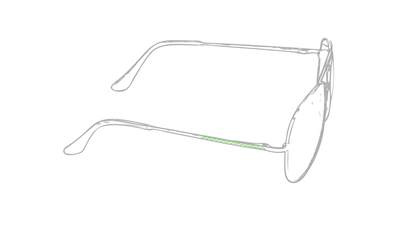 Sonnenbrille Kindux, Weiss: Auf der linken Seite