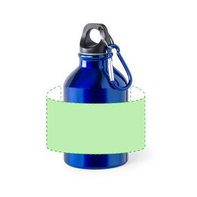 Flasche Henzo, Blau: Rund um die Trommel