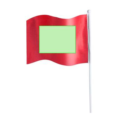 Wimpelflagge Rolof, Rot: Auf die Flagge zentriert