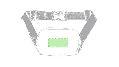 Startnummernhalter-Bauchtasche Rapik, Schwarz: Zentriert
