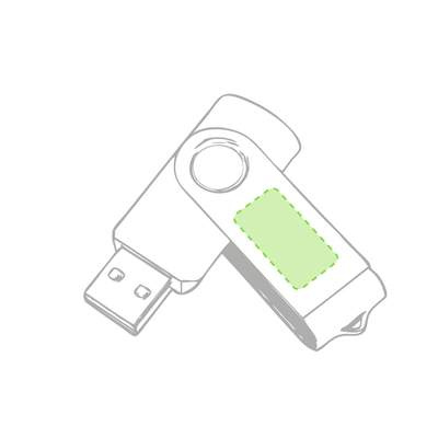 USB-minne Rebik 16GB, Vit: I del A metallyta