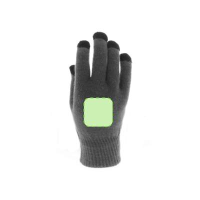 Touchscreen-Handschuhe Tellar, Grau / schwarz: Rechter Handschuh