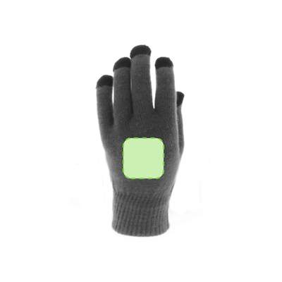 Touchscreen-Handschuhe Tellar, Schwarz / grau: Linker Handschuh
