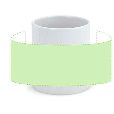 Sublimation Mug Dolten, WHITE: Centered around the cup