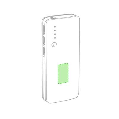 Powerbank Kaprin, Weiss: Die Vorderseite