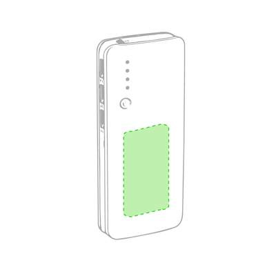 Powerbank Kaprin, Grün: Die Vorderseite