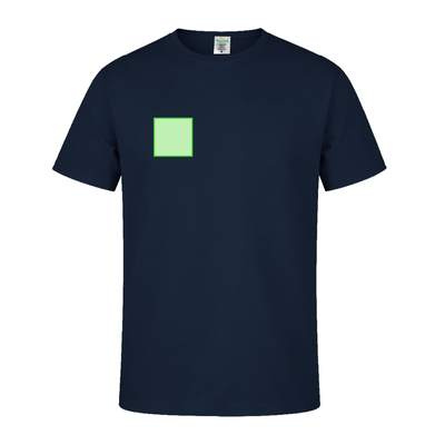 Färgad t-shirt för vuxna "keya" MC130, Djup marinblå: Område 2