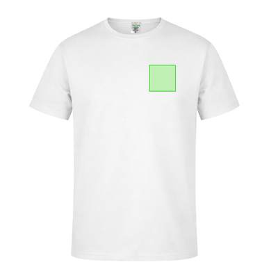 Adult White T-Shirt "keya" MC180, WHITE: Area 1