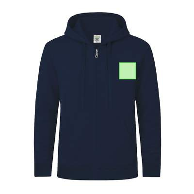 Kapuzenpullover für Erwachsene mit Reißverschluss „keya“ SWZ280, Rot: Bereich 1